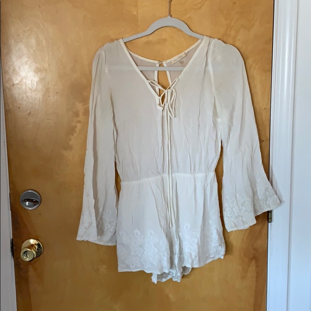 Bohemian soft white romper